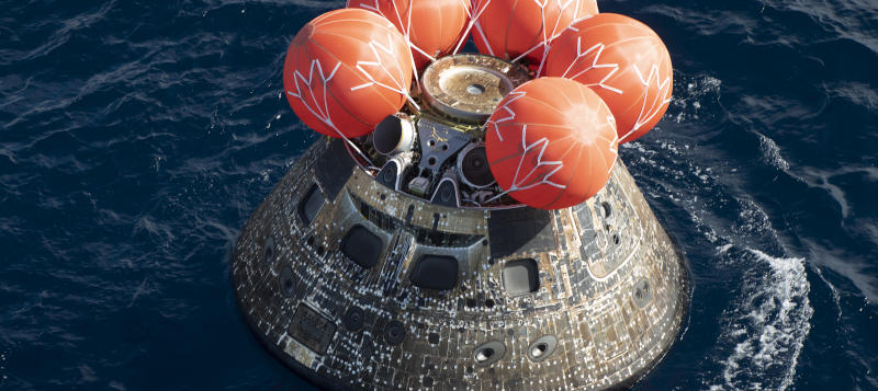 Landung der Orion-Kapsel der Artemis 1 Mission